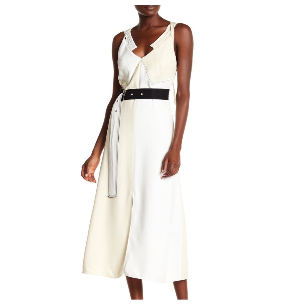 Derek Lam Topstitched Colorblock Dress Size 40
